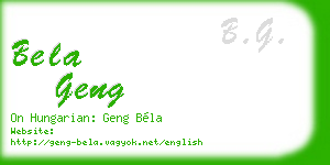 bela geng business card